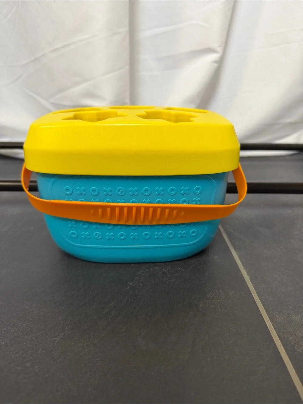 Fisher-Price Baby's First Blocks Shape Sorting Toy with Storage Bucket 10 Pieces